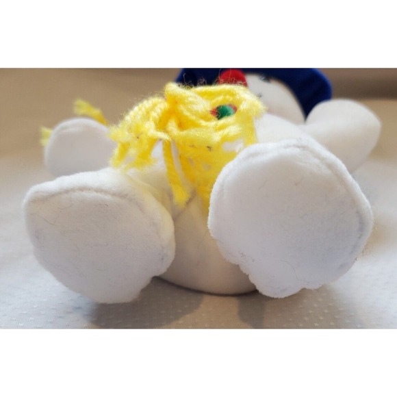 Main Joy Limited 8" Stuffed Plush Snowman Blue Hat Red Nose Toy - Picture 5 of 8